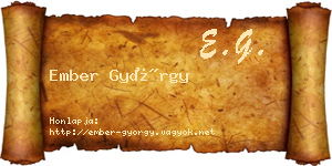 Ember György névjegykártya