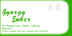 gyorgy ember business card